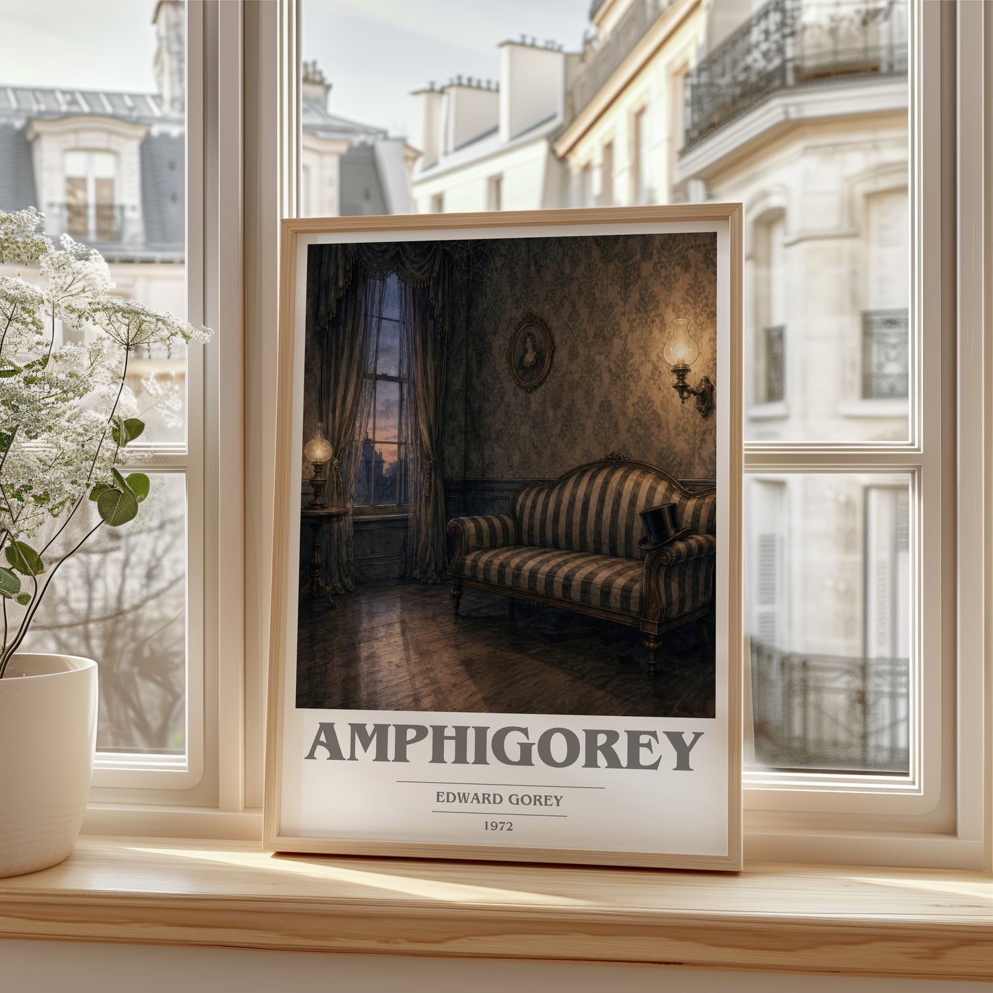 Amphigorey book cover poster colour and style options – Edward Gorey book art