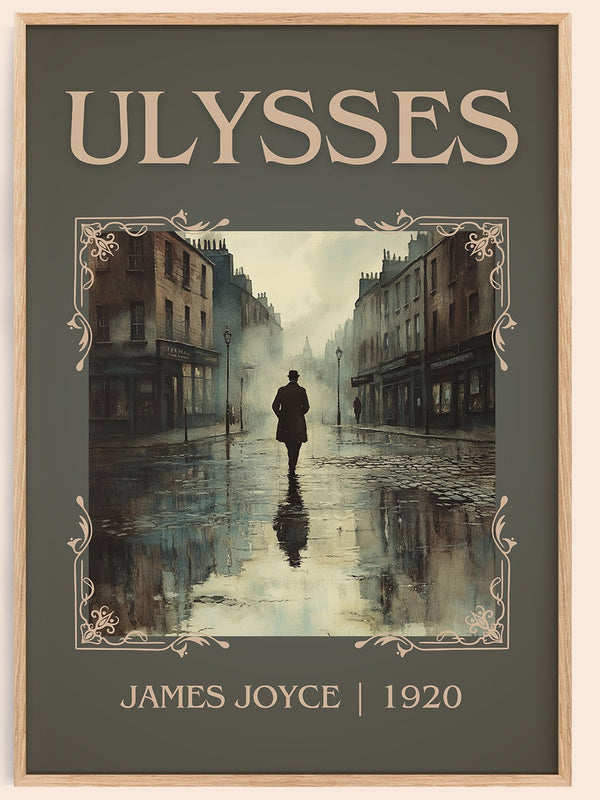 Ulysses classic book art book poster by James Joyce – framed literary art print