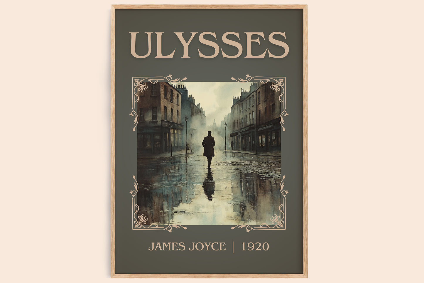 Ulysses classic book art book poster by James Joyce – framed literary art print