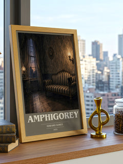 Amphigorey book cover poster colour and style options – Edward Gorey book art