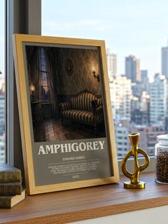 Amphigorey bookish poster colour and style options – Edward Gorey book art
