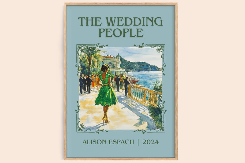 The Wedding People classic book art book poster by Alison Espach – framed literary art print