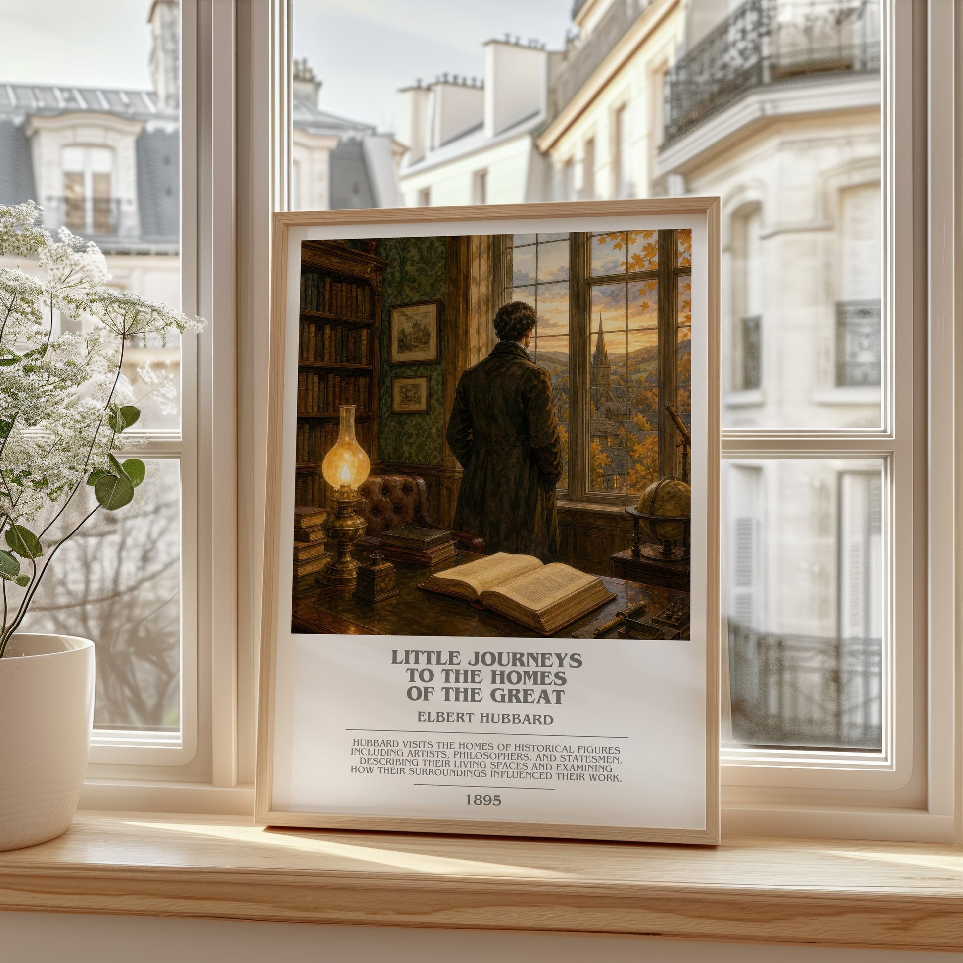 Little Journeys To The Homes Of The Great bookish poster colour and style options – Elbert Hubbard book art