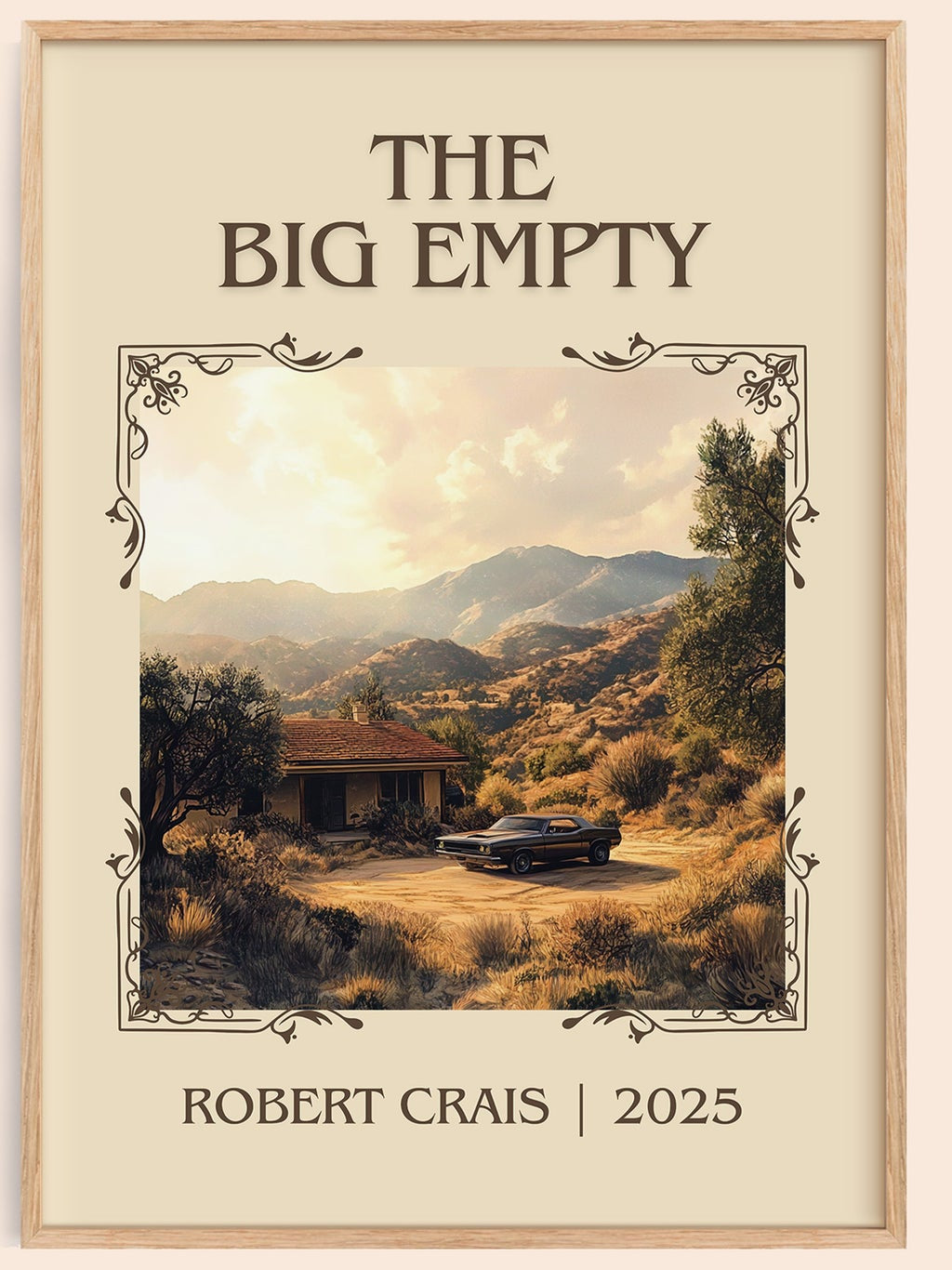 The Big Empty classic book art book poster by Robert Crais – framed literary art print