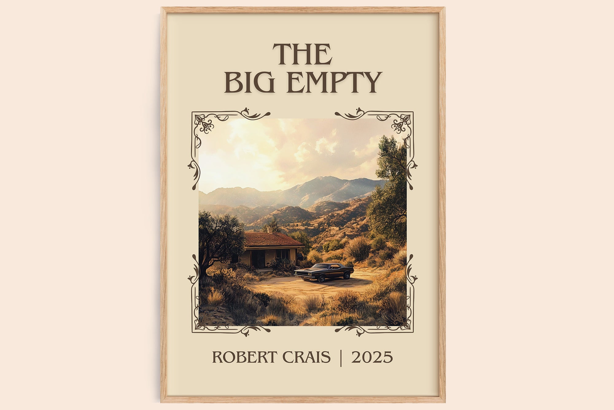 The Big Empty classic book art book poster by Robert Crais – framed literary art print