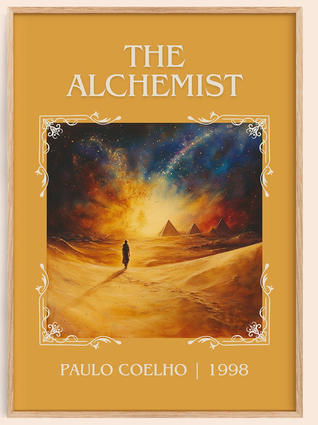 The Alchemist classic book art book poster by Paulo Coelho – framed literary art print