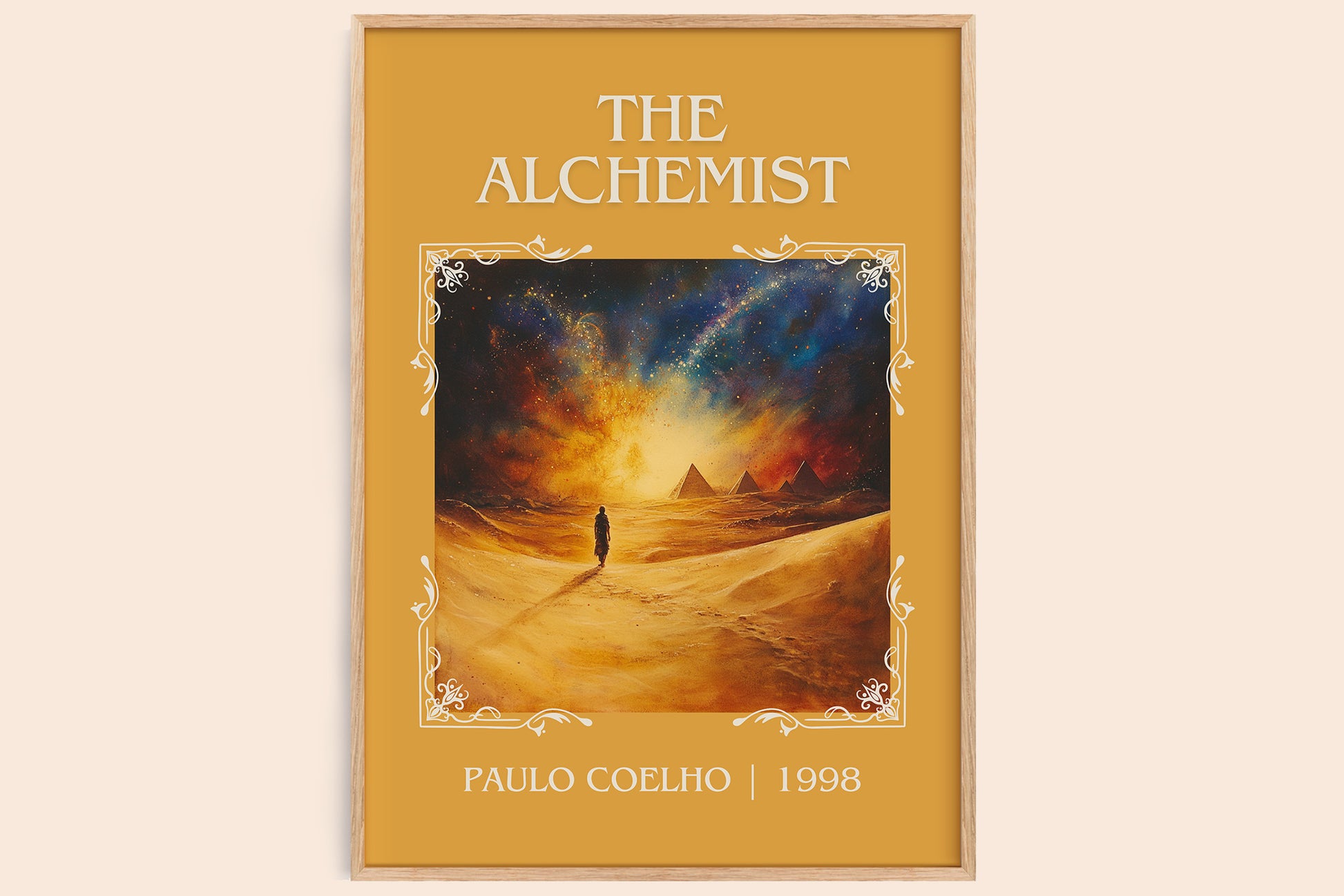 The Alchemist classic book art book poster by Paulo Coelho – framed literary art print