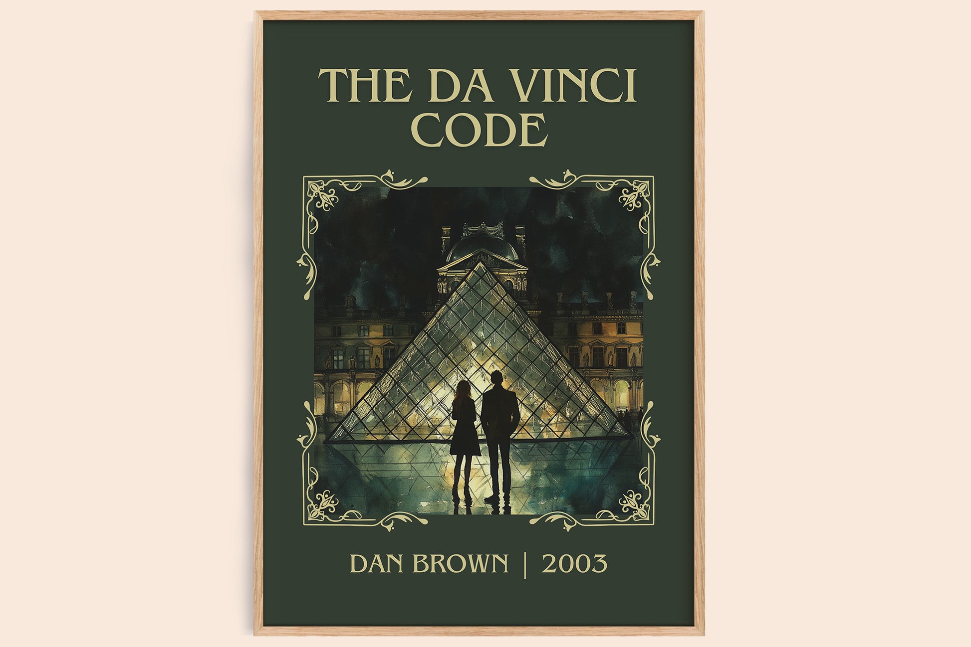 The Da Vinci Code classic book art book poster by Dan Brown – framed literary art print