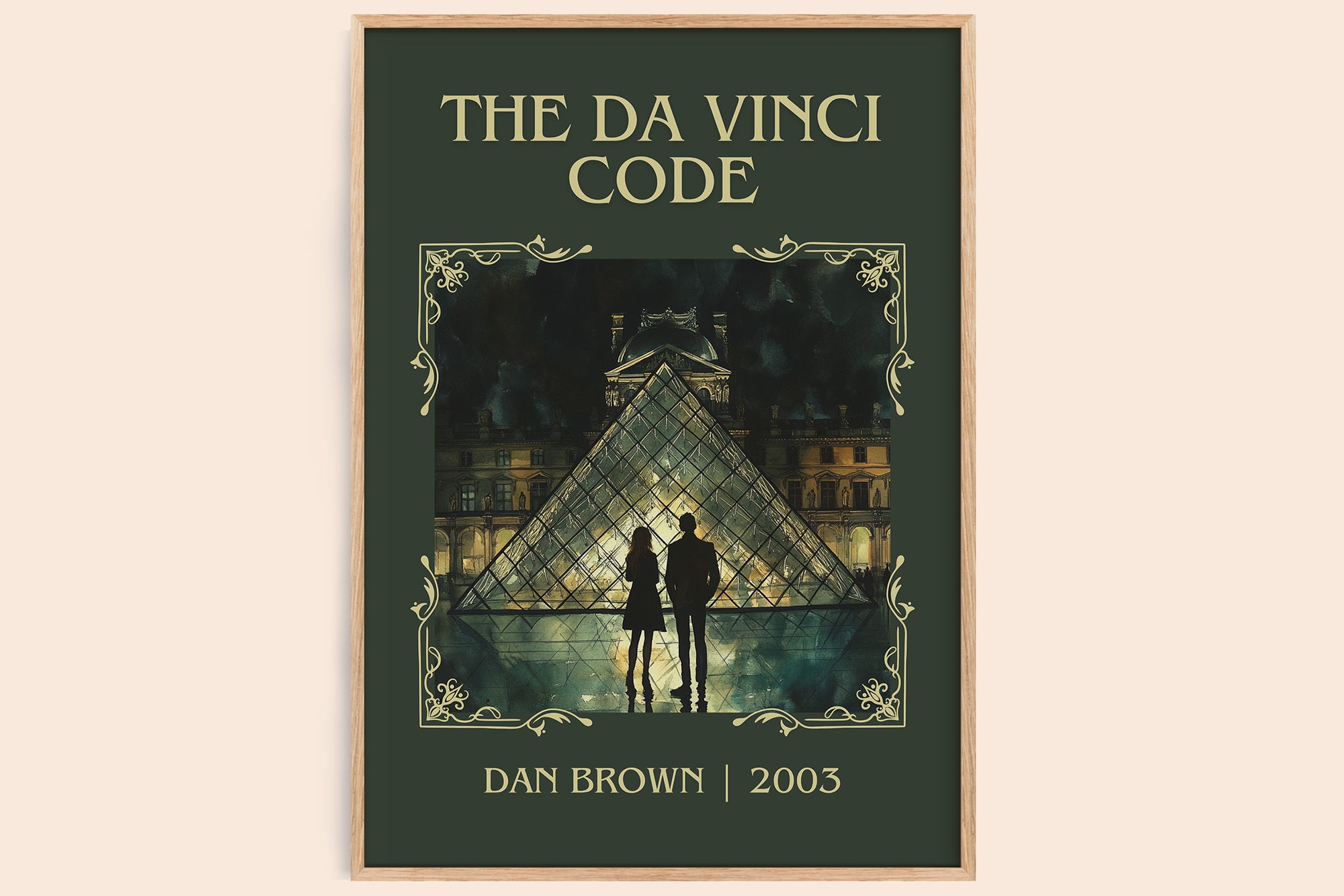 The Da Vinci Code classic book art book poster by Dan Brown – framed literary art print