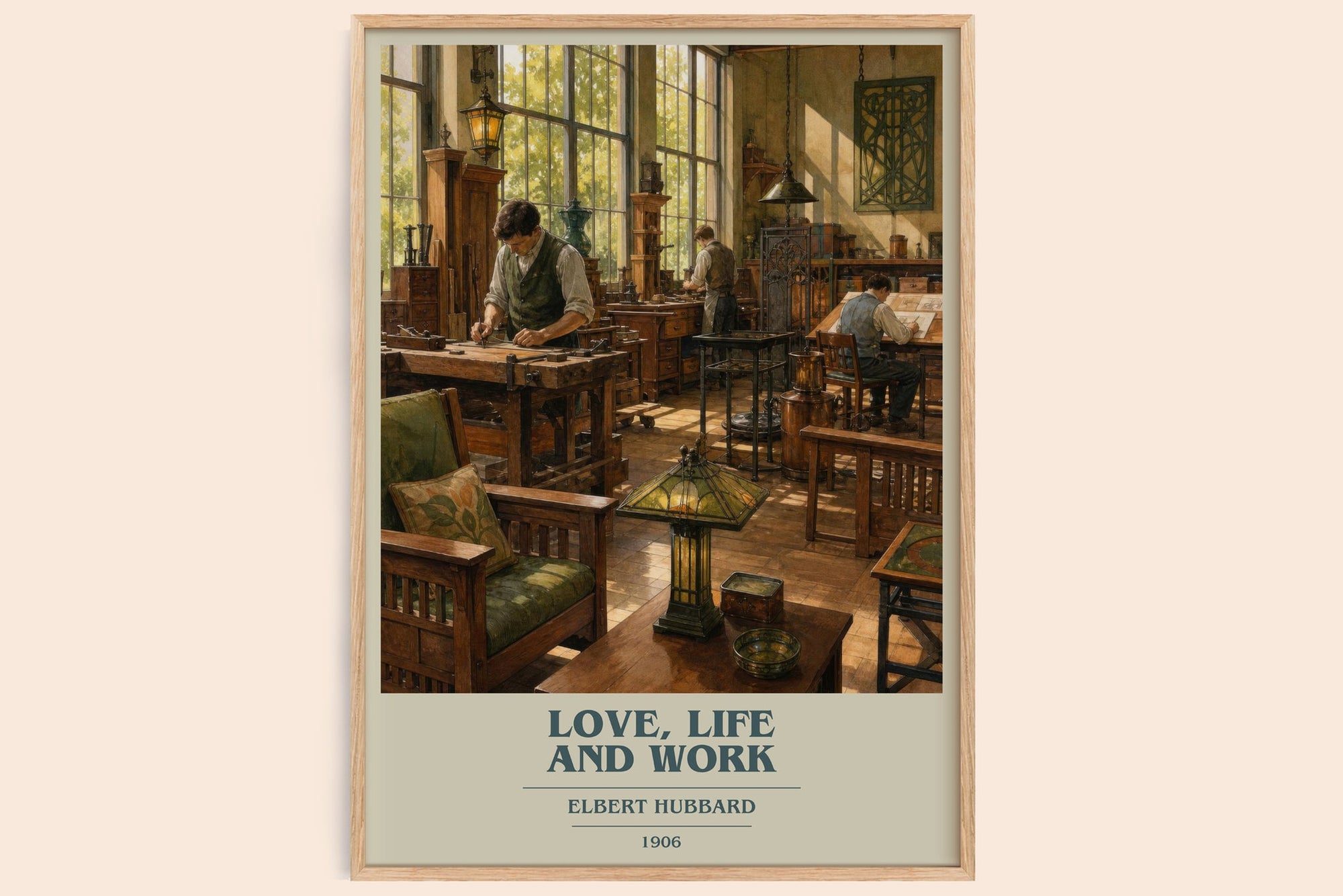 Love, Life And Work book cover book poster by Elbert Hubbard – framed literary art print