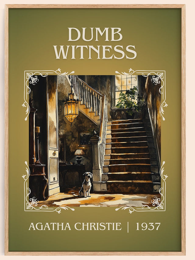 Dumb Witness Classic Book Art Print by Agatha Christie