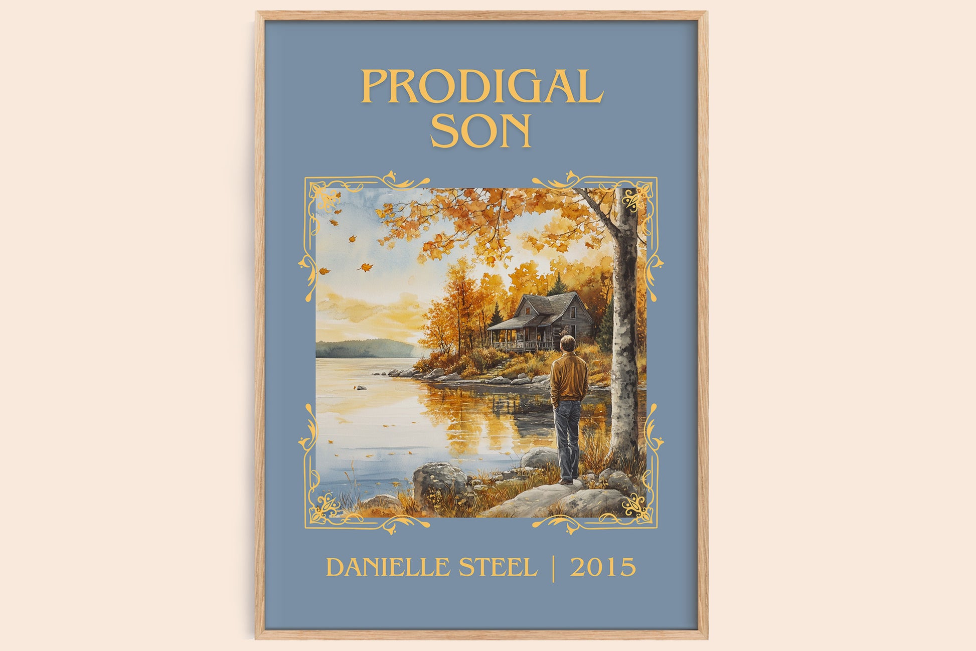 Prodigal Son classic book art book poster by Danielle Steel – framed literary art print