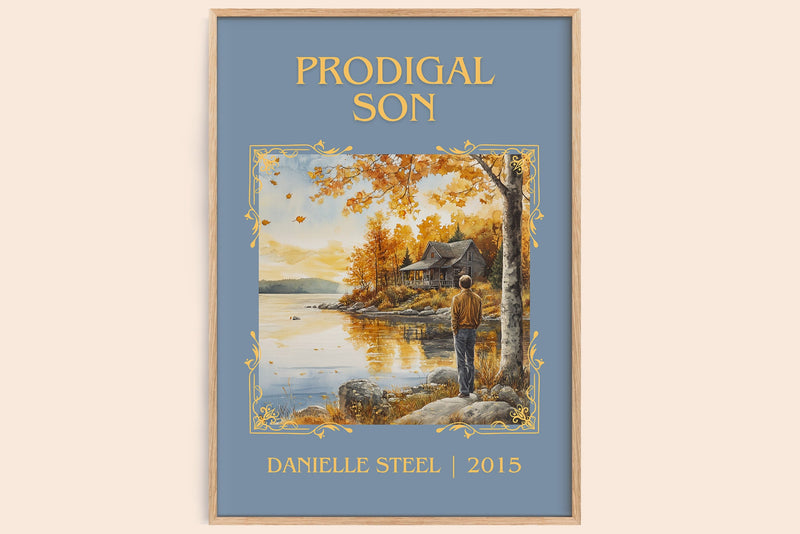 Prodigal Son classic book art book poster by Danielle Steel – framed literary art print