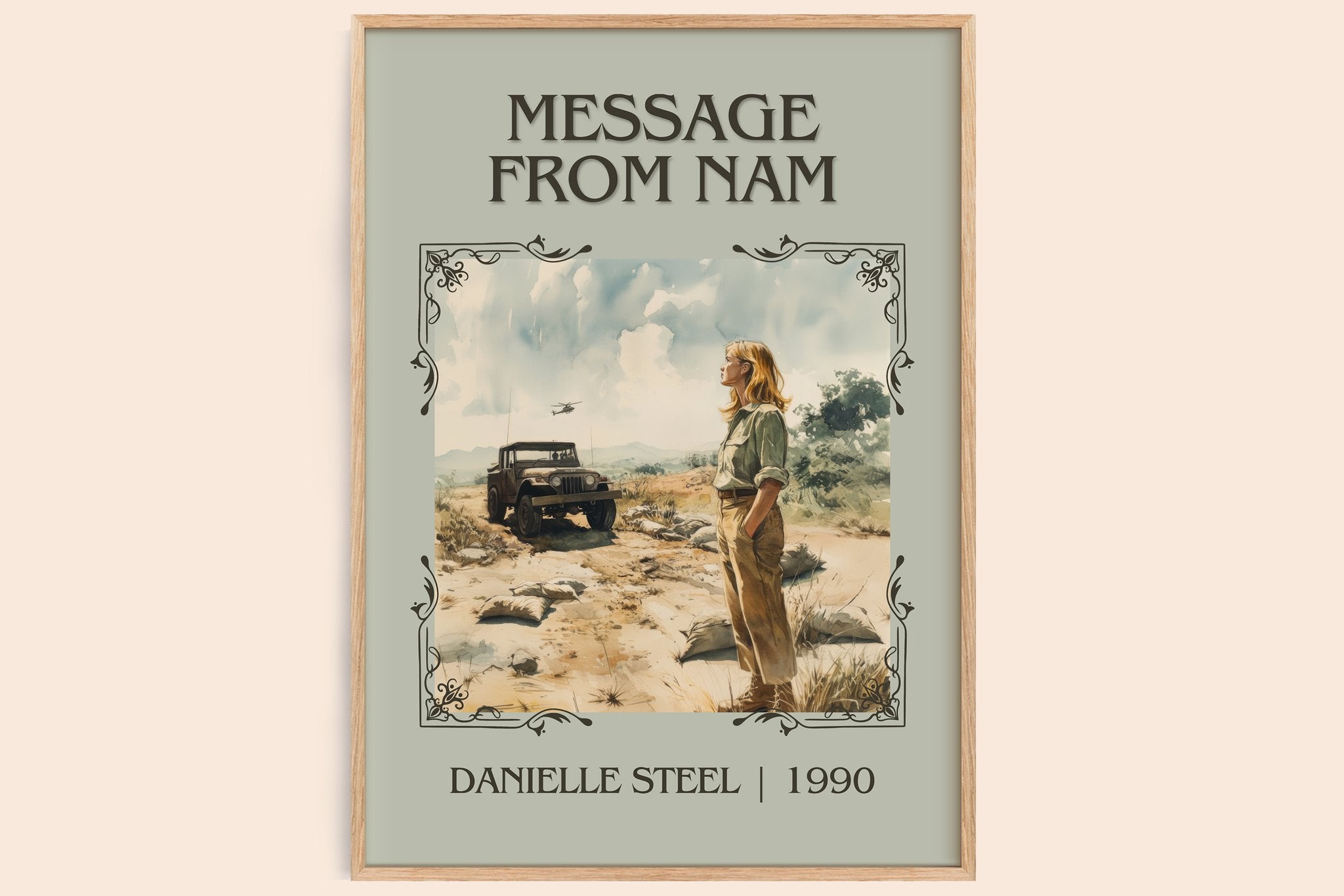 Message from Nam Classic Book Art Print by Danielle Steel