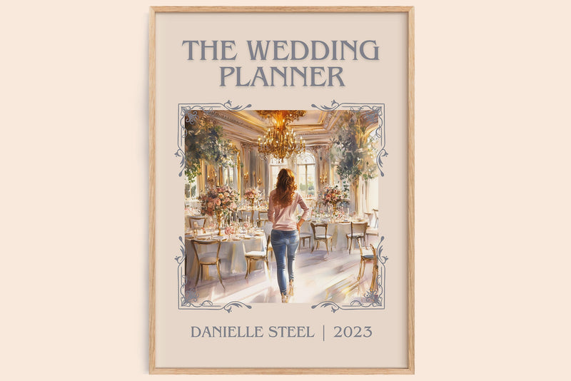 The Wedding Planner classic book art book poster by Danielle Steel – framed literary art print