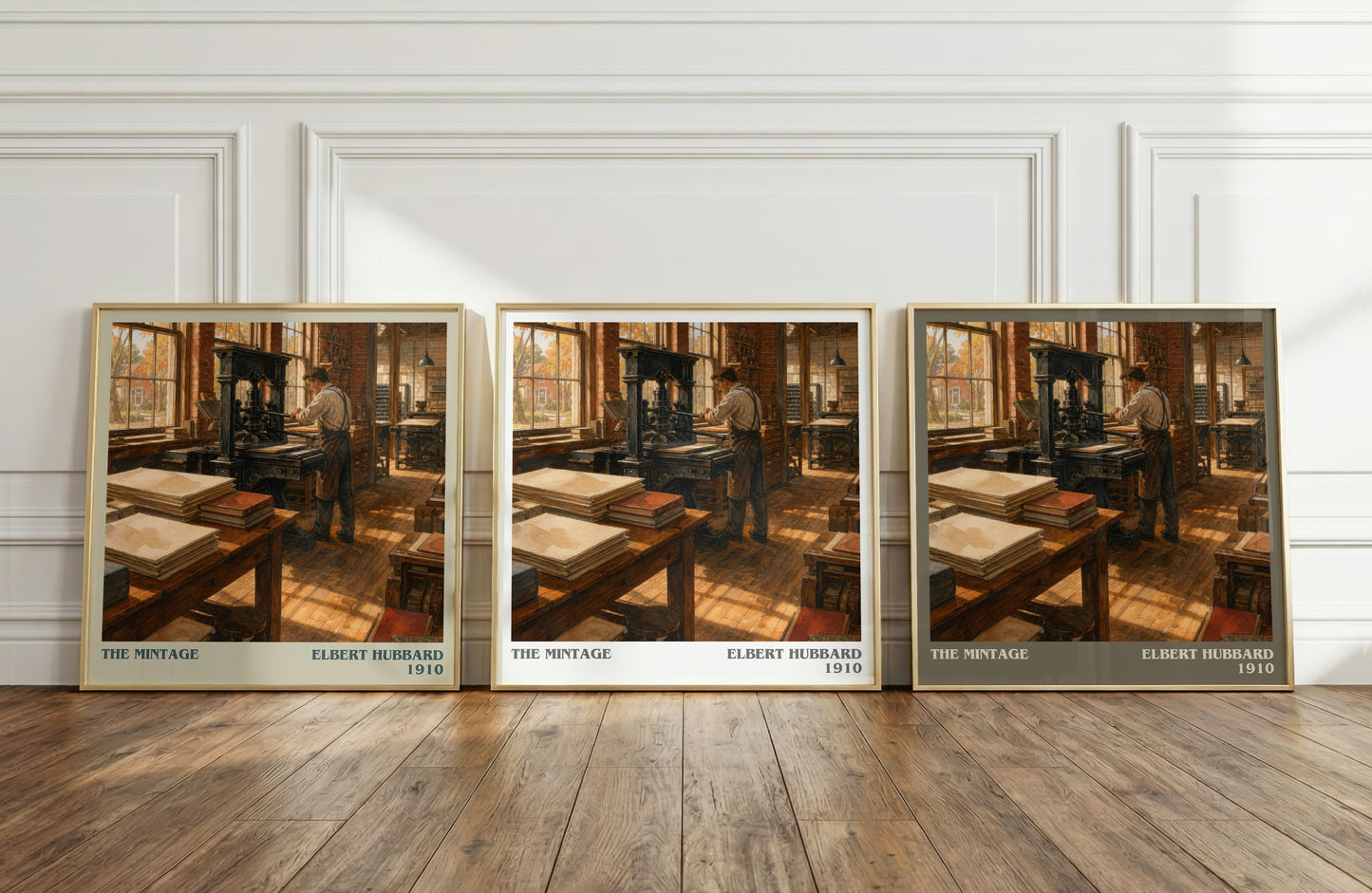 The Mintage literary art print colour and style options – Elbert Hubbard book art