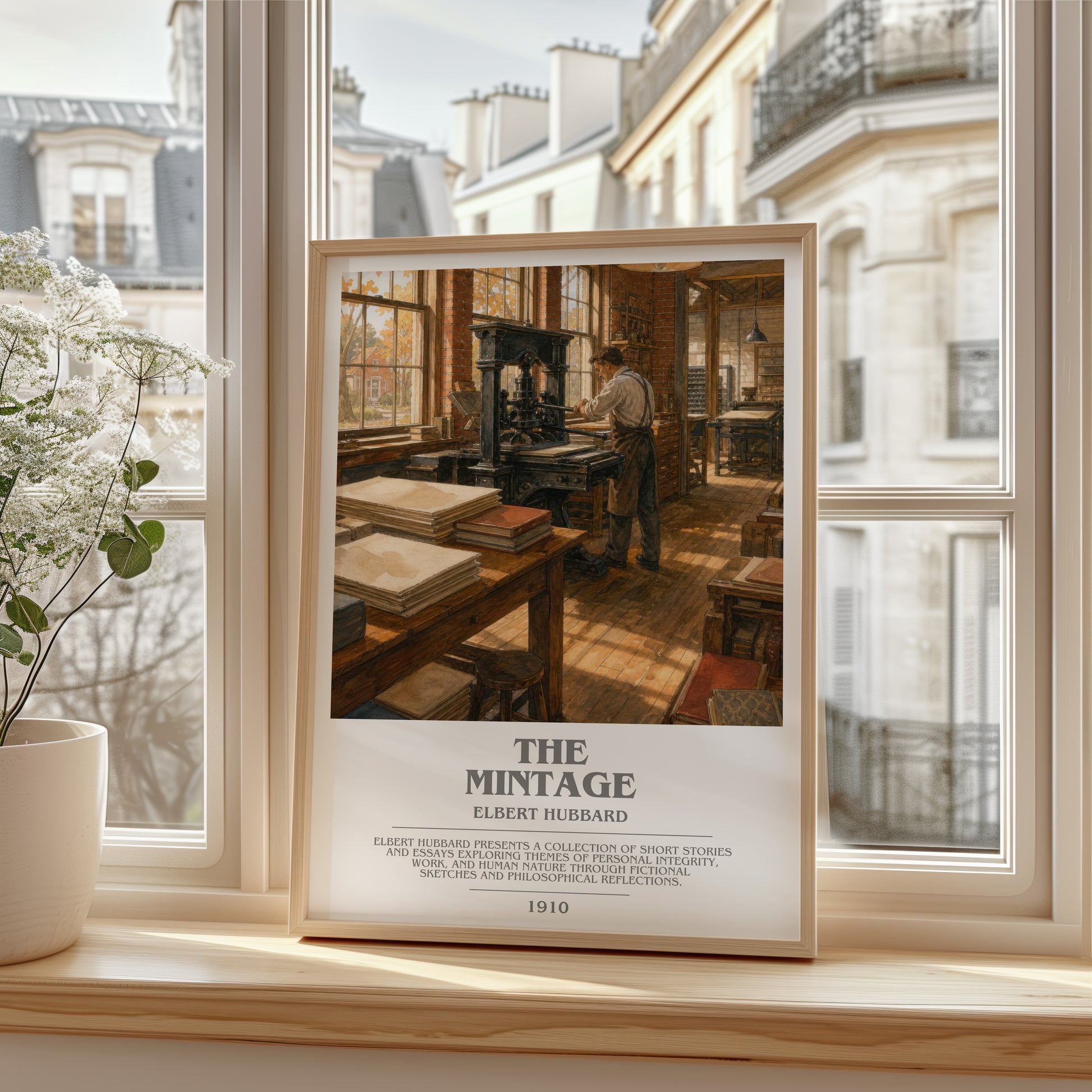 The Mintage bookish poster colour and style options – Elbert Hubbard book art