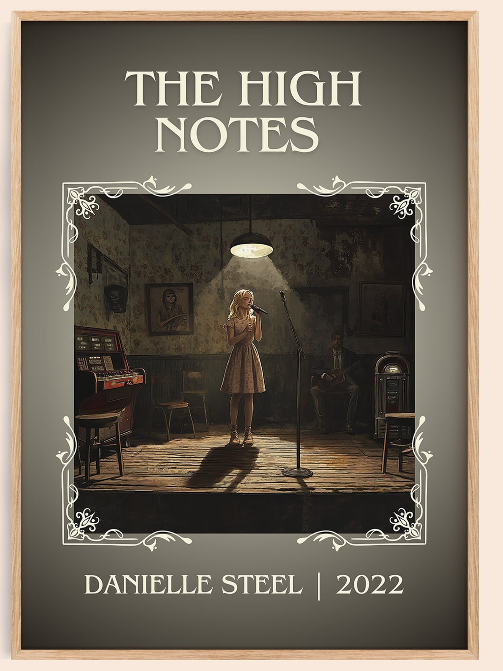 The High Notes classic book art book poster by Danielle Steel – framed literary art print