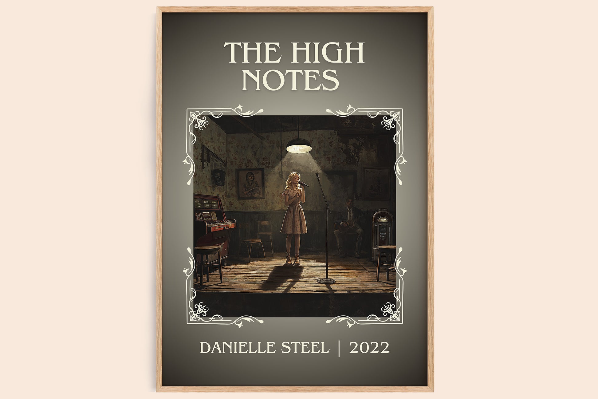 The High Notes classic book art book poster by Danielle Steel – framed literary art print