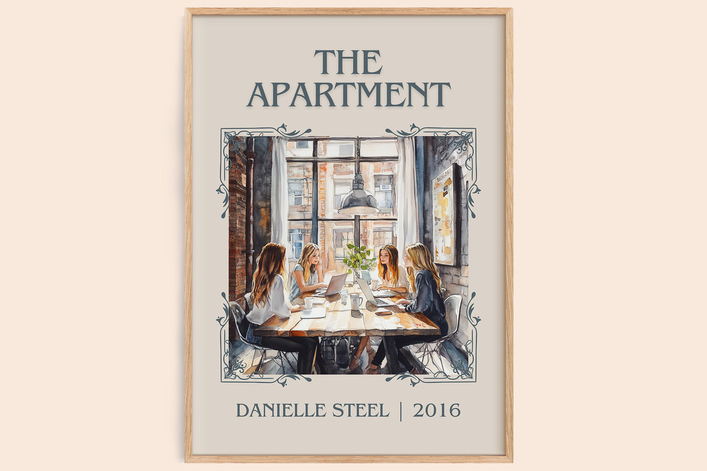 The Apartment classic book art book poster by Danielle Steel – framed literary art print