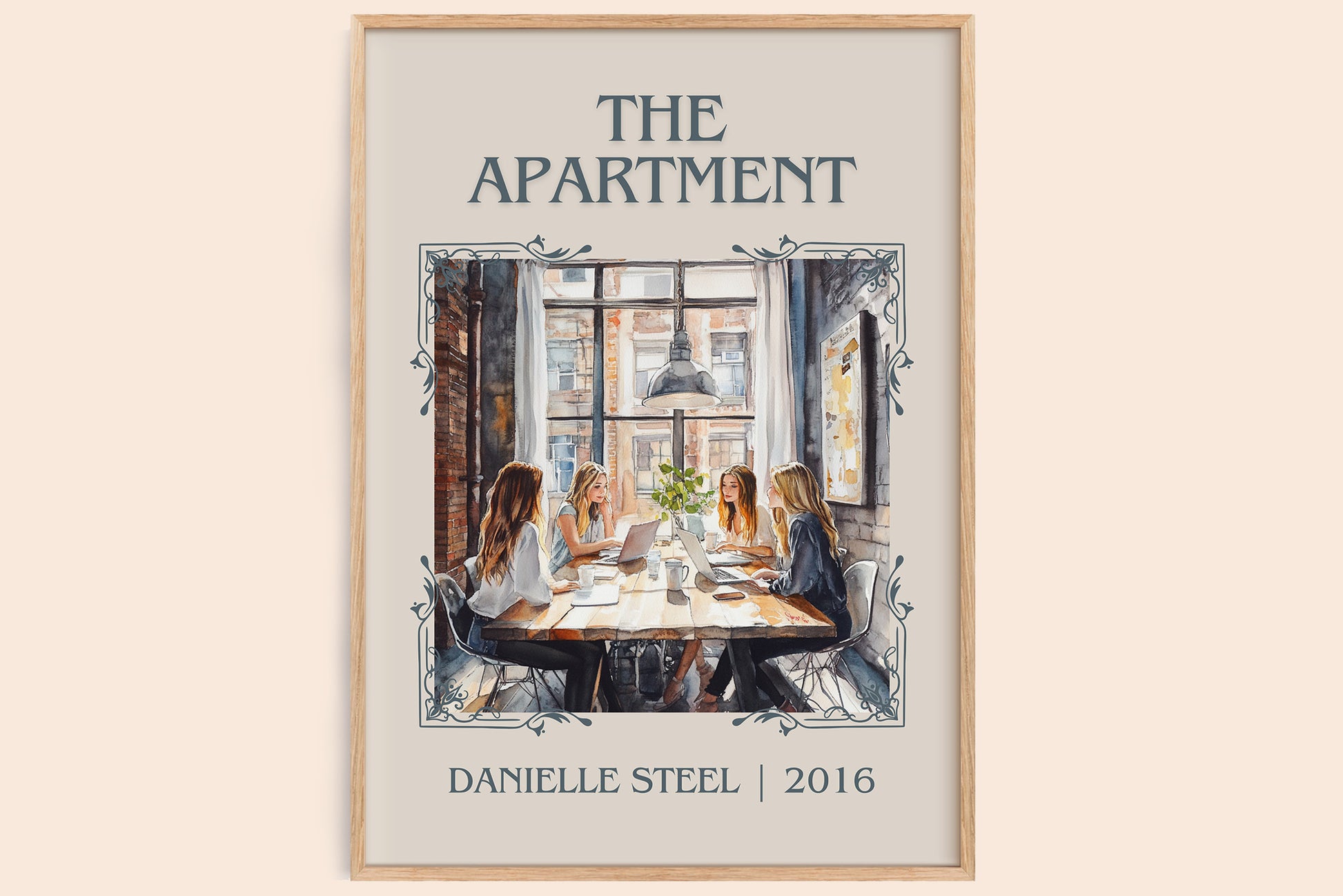 The Apartment classic book art book poster by Danielle Steel – framed literary art print