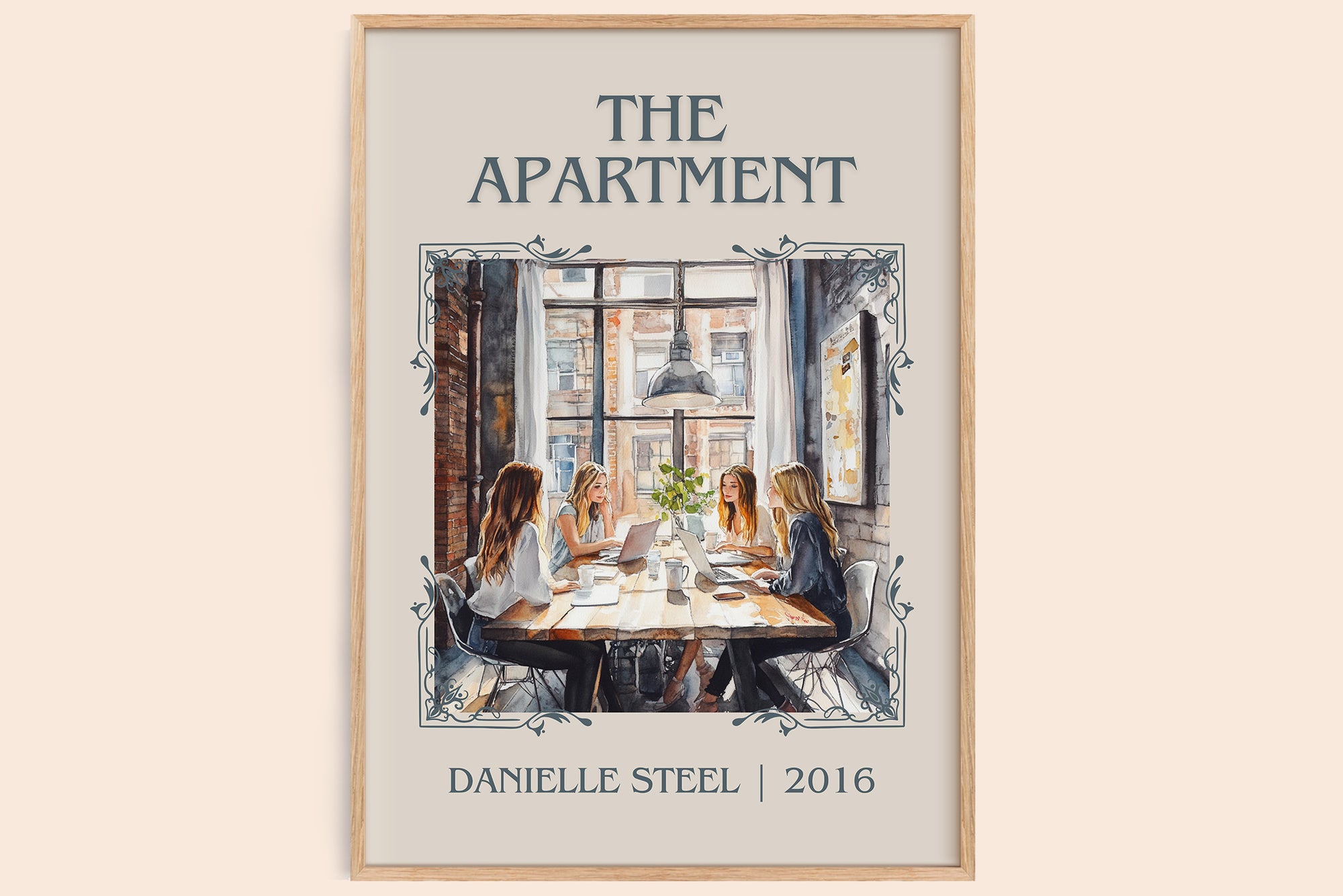 The Apartment classic book art book poster by Danielle Steel – framed literary art print