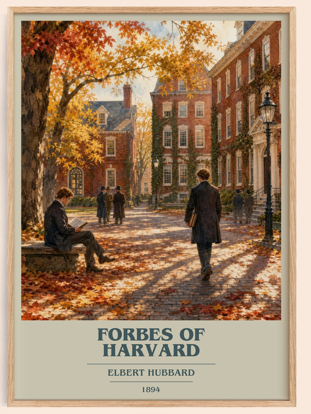 Forbes Of Harvard Book Cover Poster by Elbert Hubbard