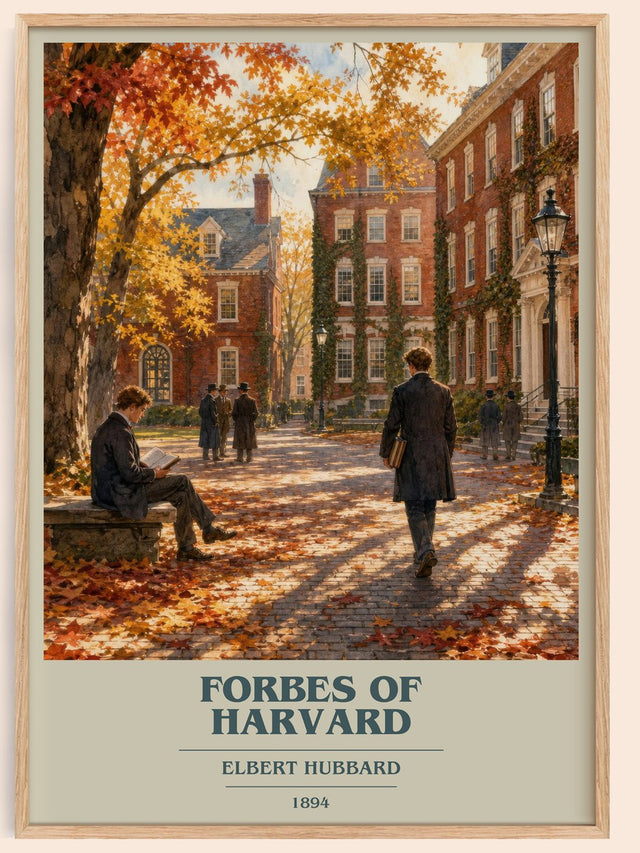 Forbes Of Harvard Book Cover Poster by Elbert Hubbard