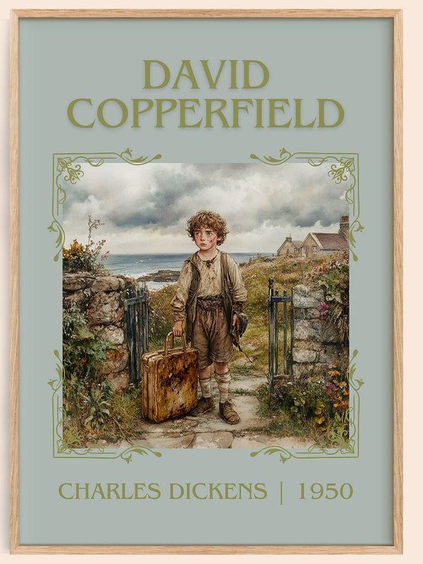 David Copperfield classic book art book poster by Charles Dickens – framed literary art print