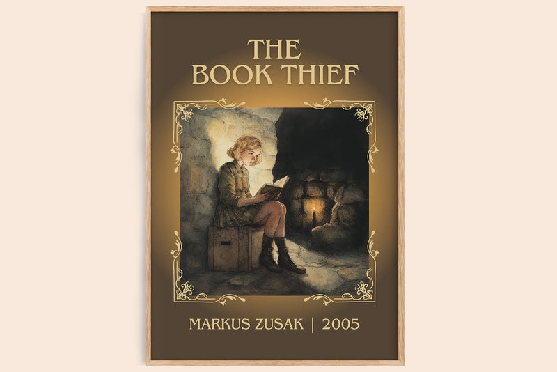 The Book Thief classic book art book poster by Markus Zusak – framed literary art print