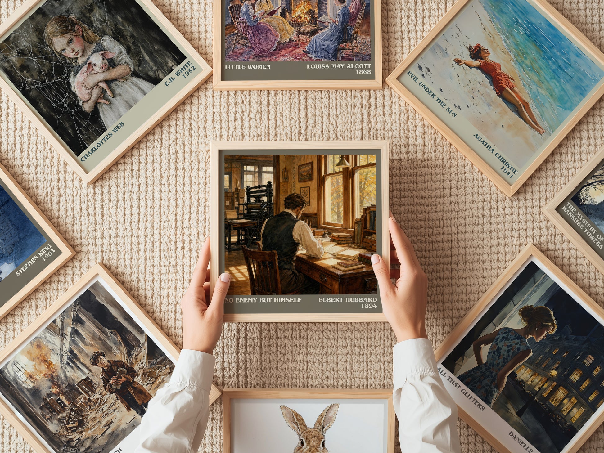 No Enemy But Himself literary book poster framed on wall – non fiction wall art