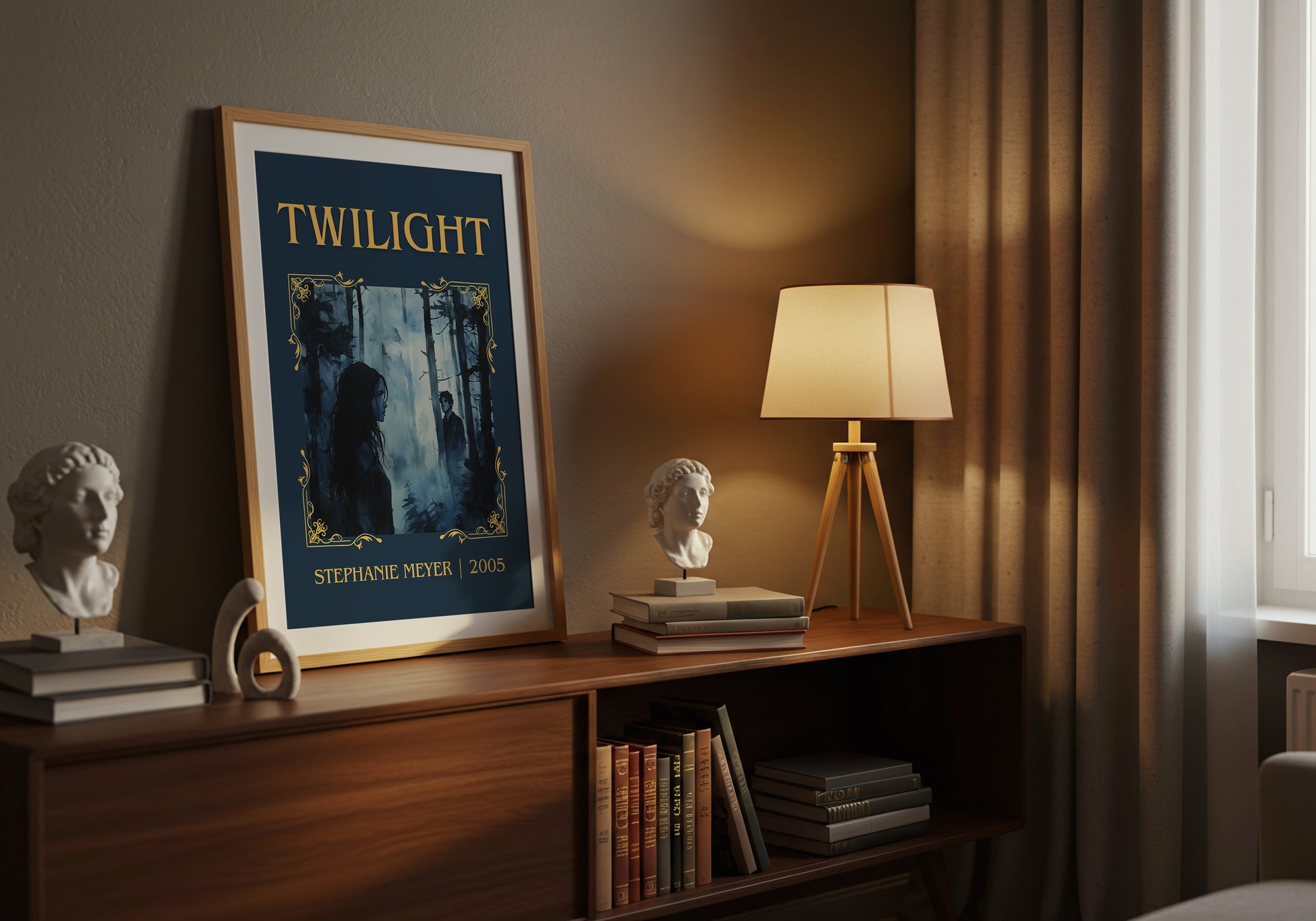 Twilight classic book art book poster framed on wall – young adult wall art