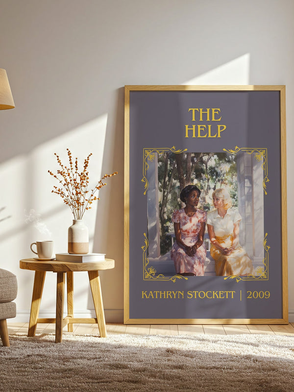 The Help classic book art print in frame leaning in hallway – historical fiction wall art