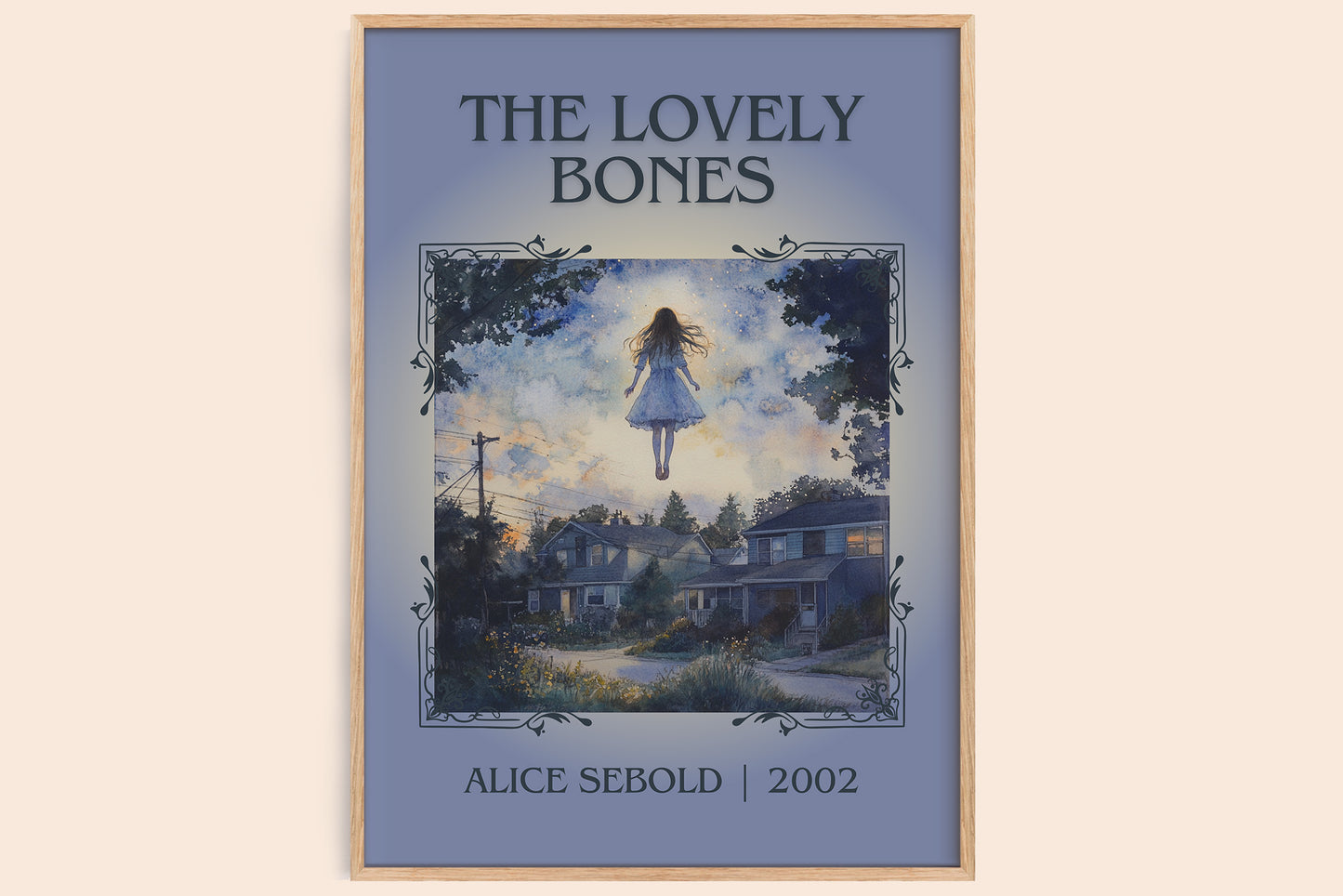 The Lovely Bones classic book art book poster by Alice Sebold – framed literary art print