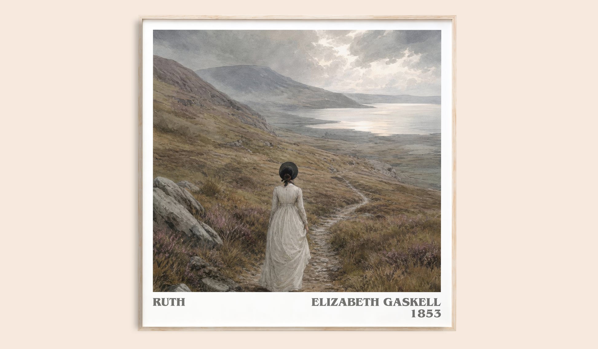 Ruth literary book poster by Elizabeth Gaskell – framed literary art print