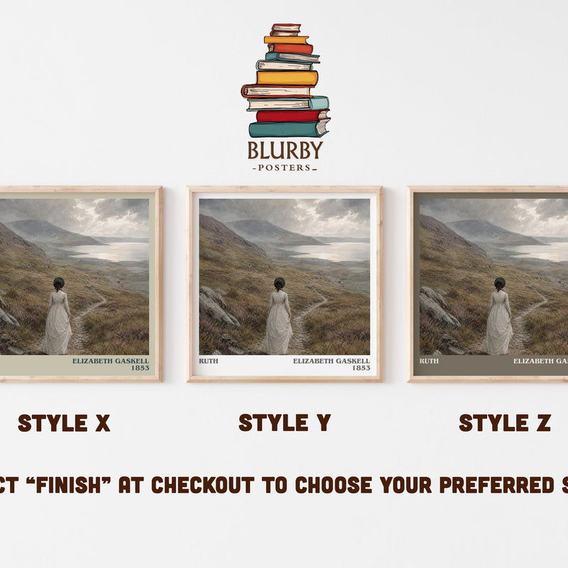 Ruth literary print in frame leaning in hallway – classic literature wall art