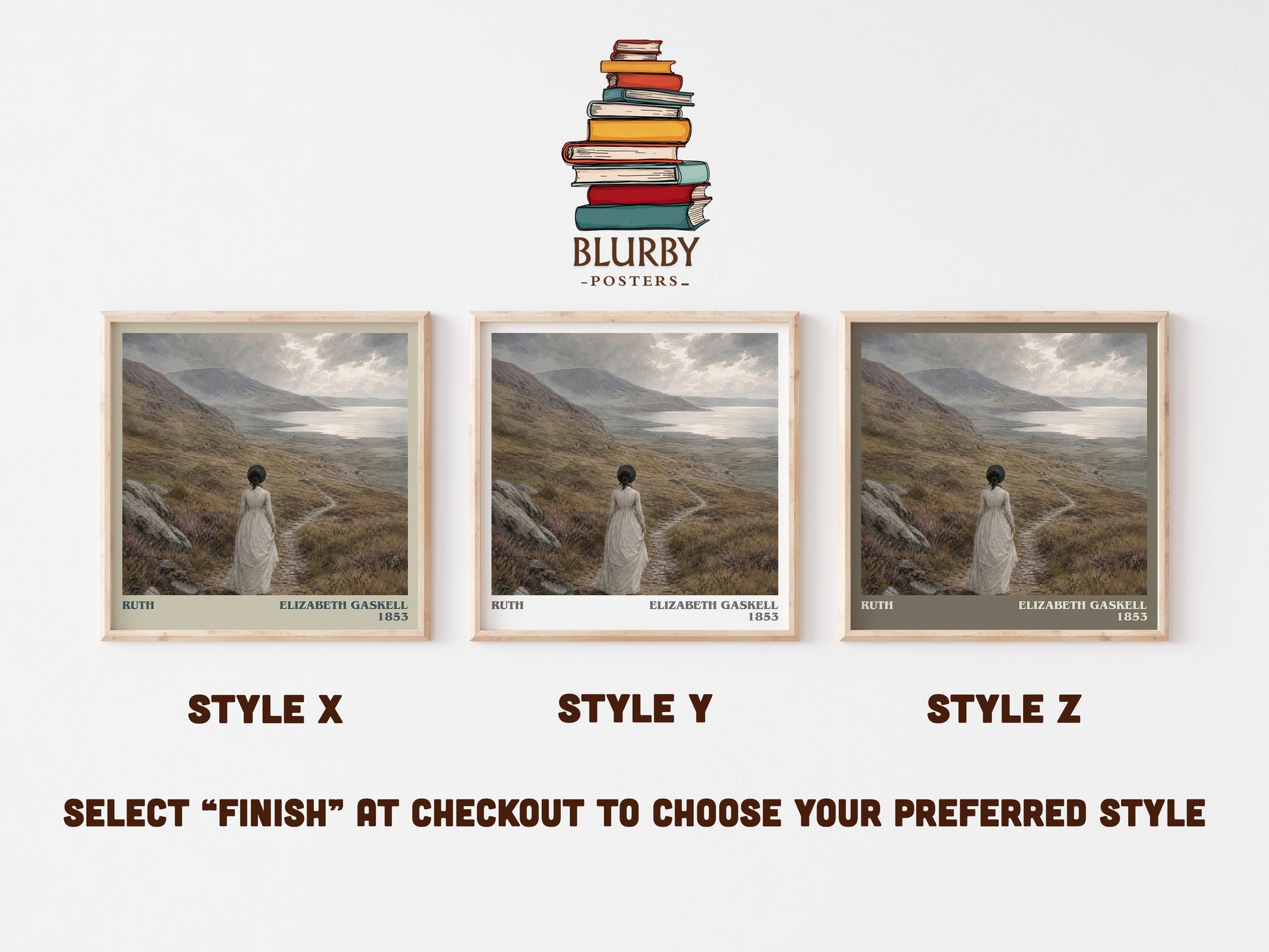 Ruth literary print in frame leaning in hallway – classic literature wall art