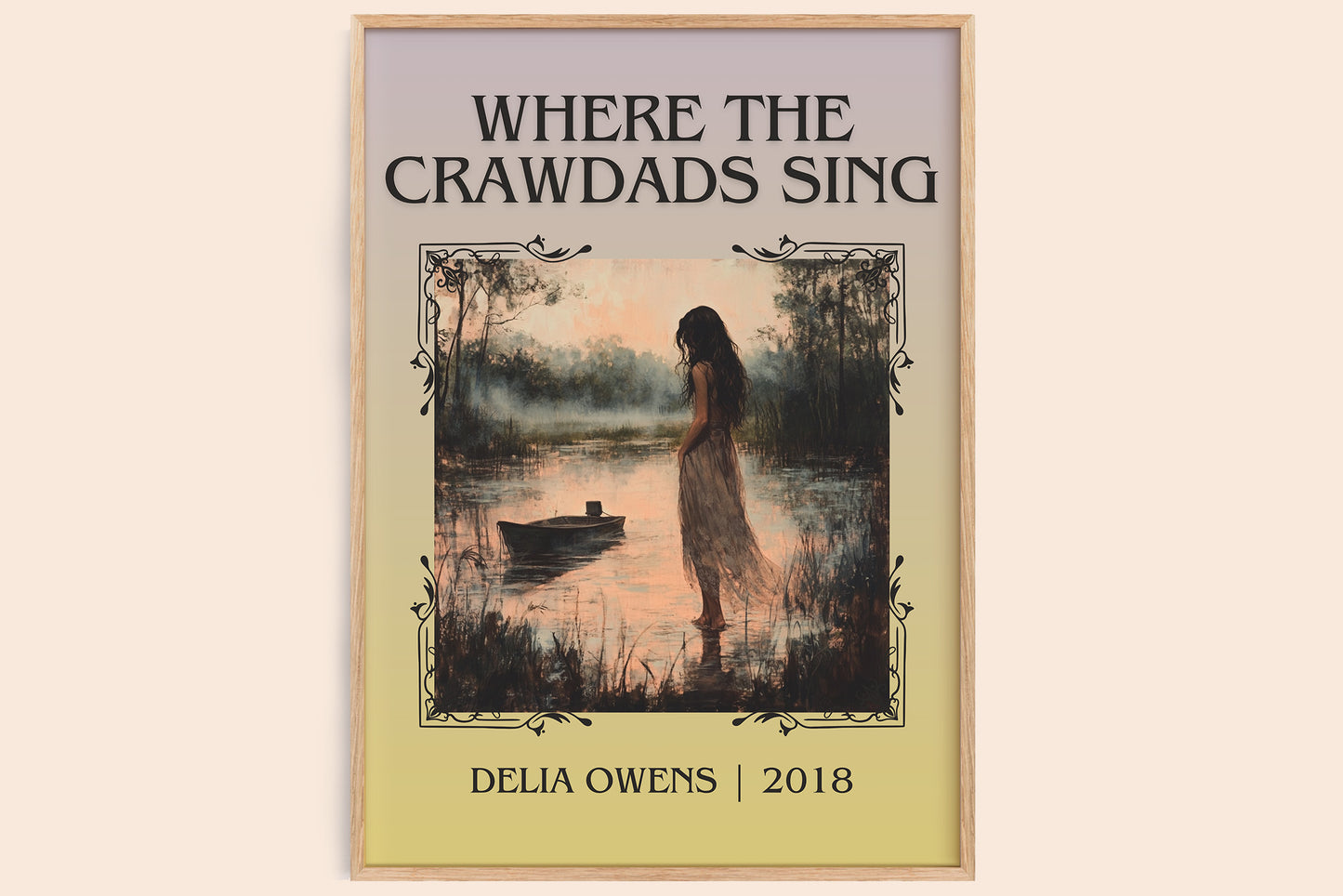 Where the Crawdads Sing classic book art book poster by Delia Owens – framed literary art print