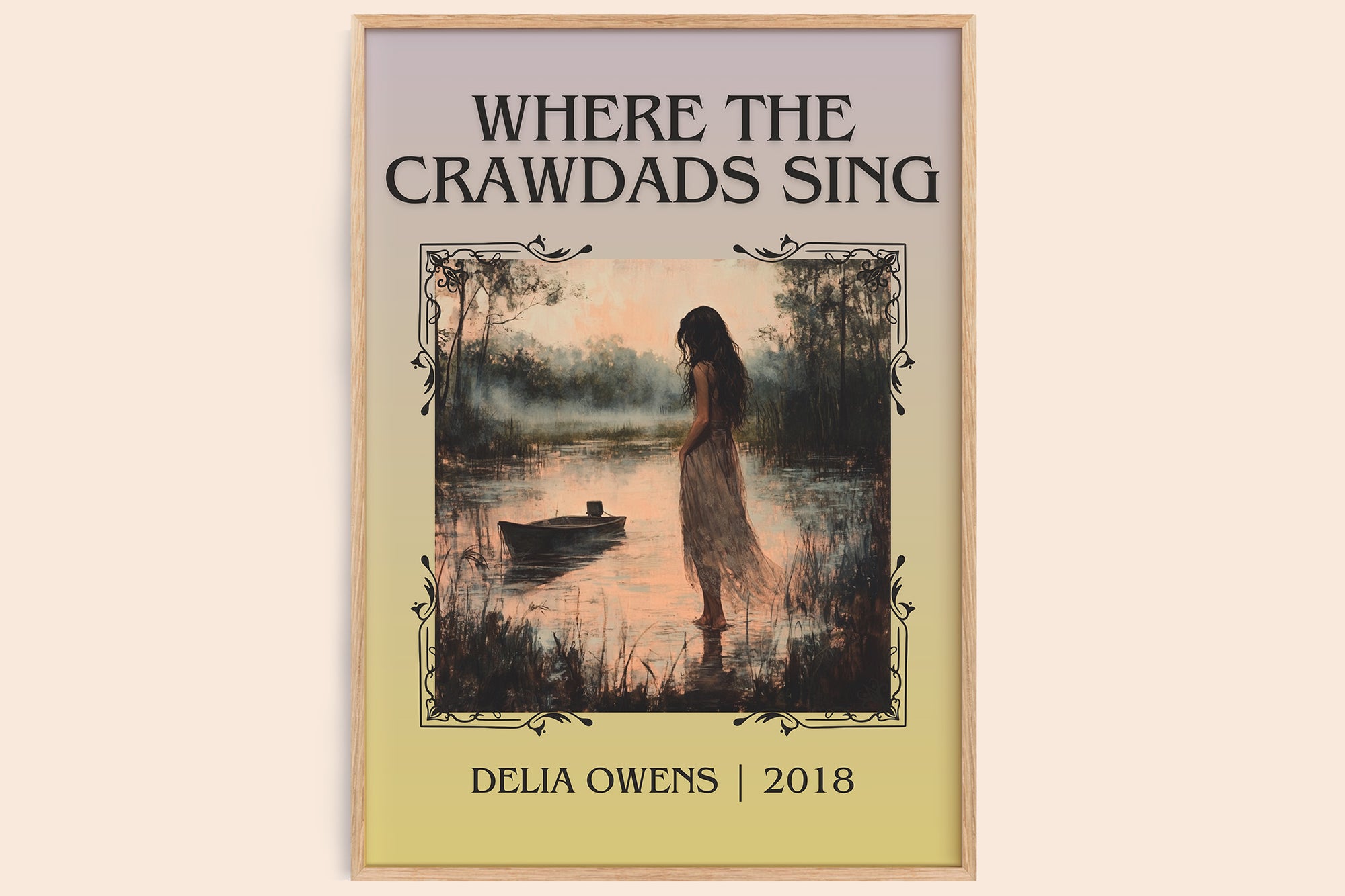 Where the Crawdads Sing classic book art book poster by Delia Owens – framed literary art print