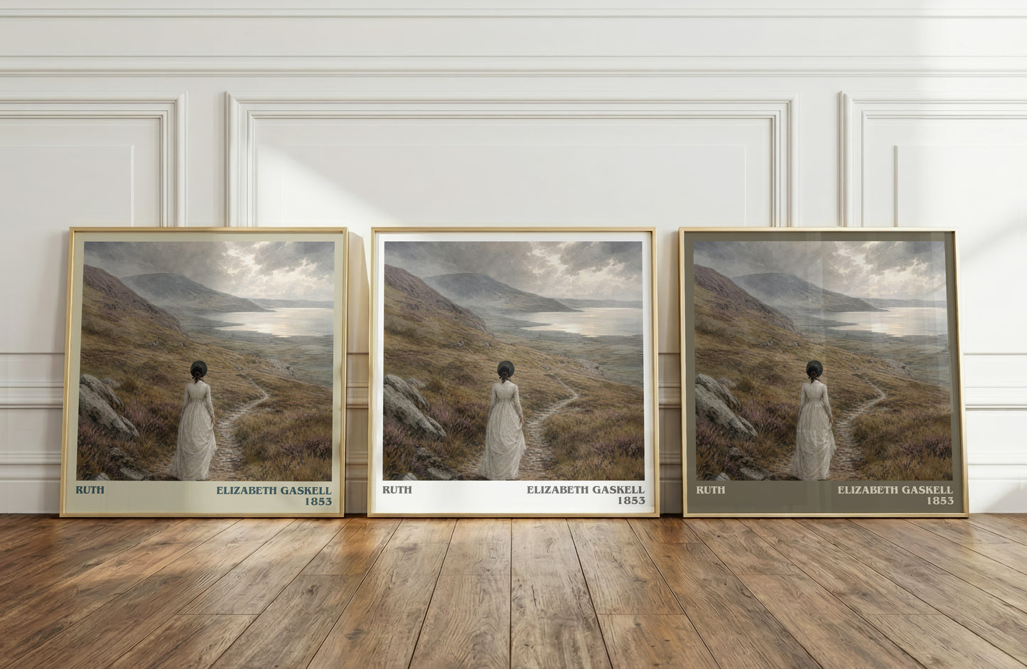 Ruth literary art print colour and style options – Elizabeth Gaskell book art
