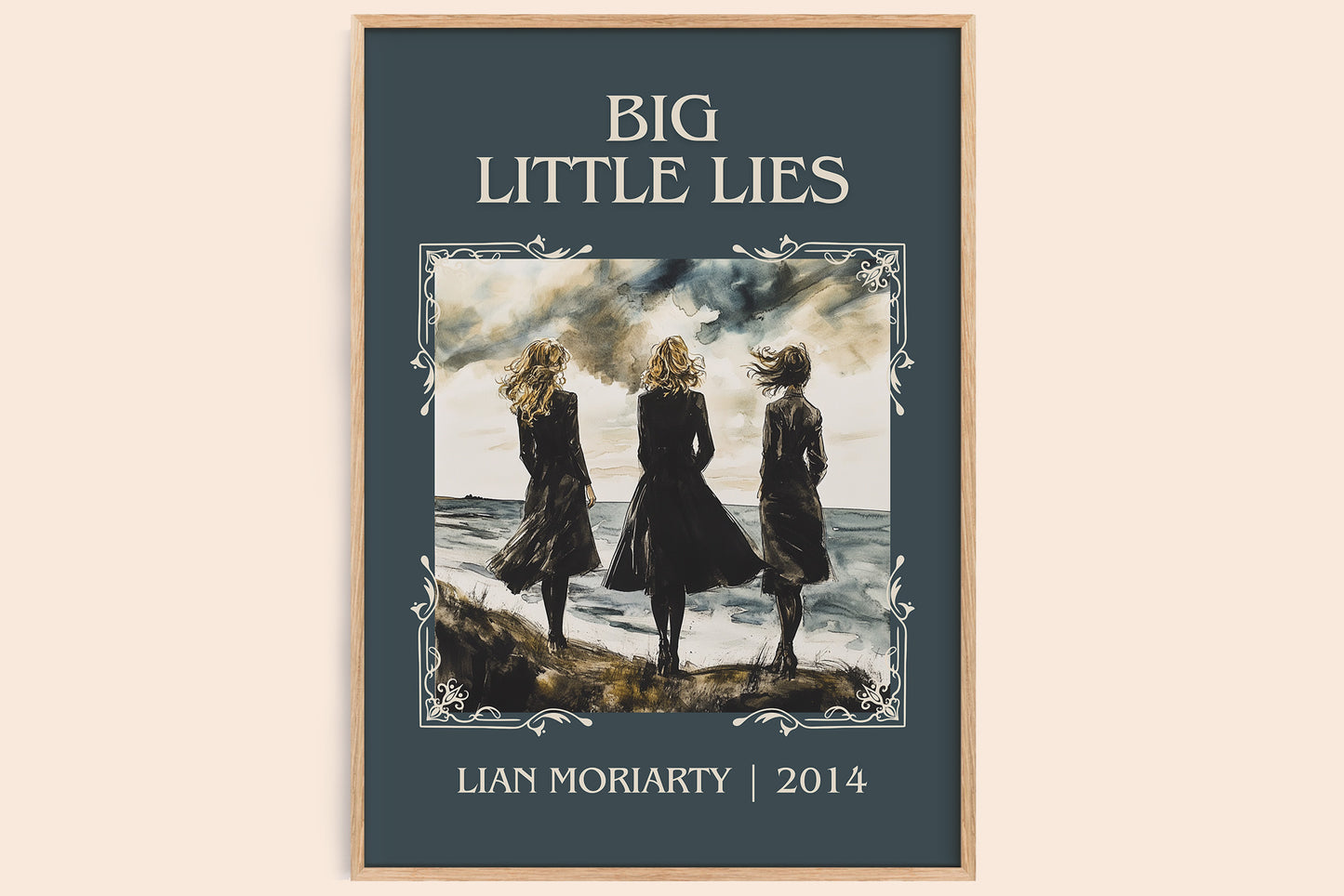 Big Little Lies classic book art book poster by Lian Moriarty – framed literary art print