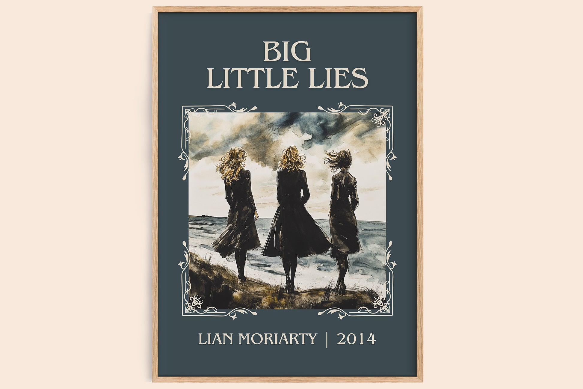Big Little Lies classic book art book poster by Lian Moriarty – framed literary art print