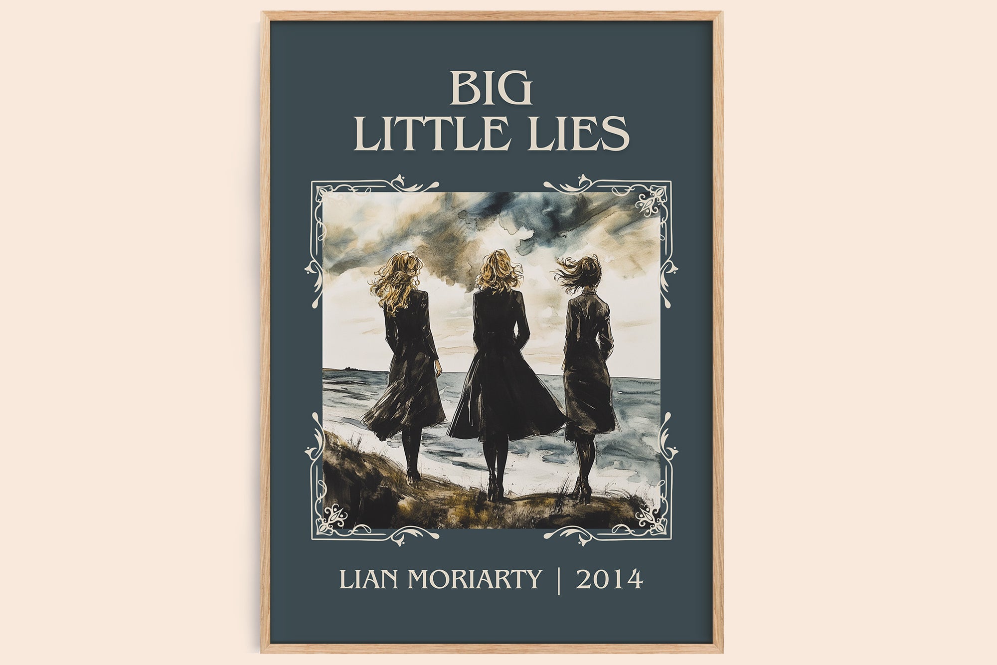 Big Little Lies classic book art book poster by Lian Moriarty – framed literary art print