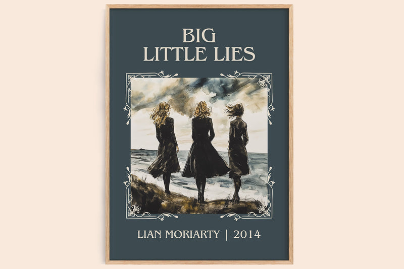Big Little Lies classic book art book poster by Lian Moriarty – framed literary art print