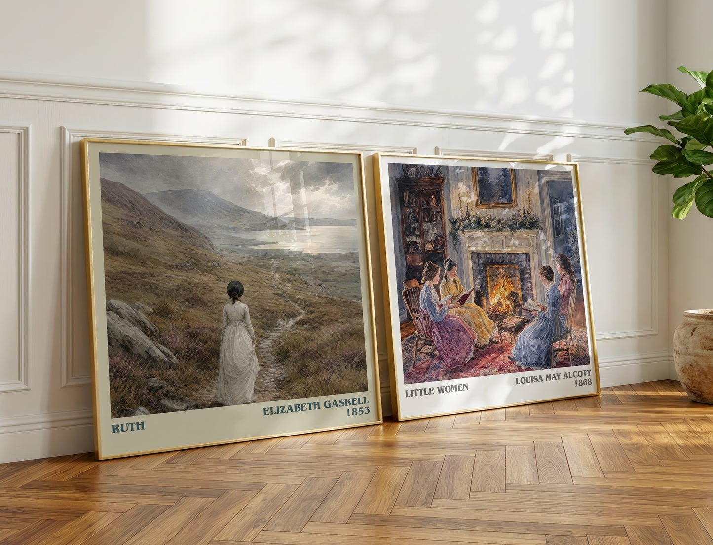 Ruth literary print on bookshelf – Elizabeth Gaskell fan gift