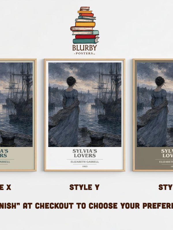 Sylvia'S Lovers book cover print in frame leaning in hallway – historical fiction wall art