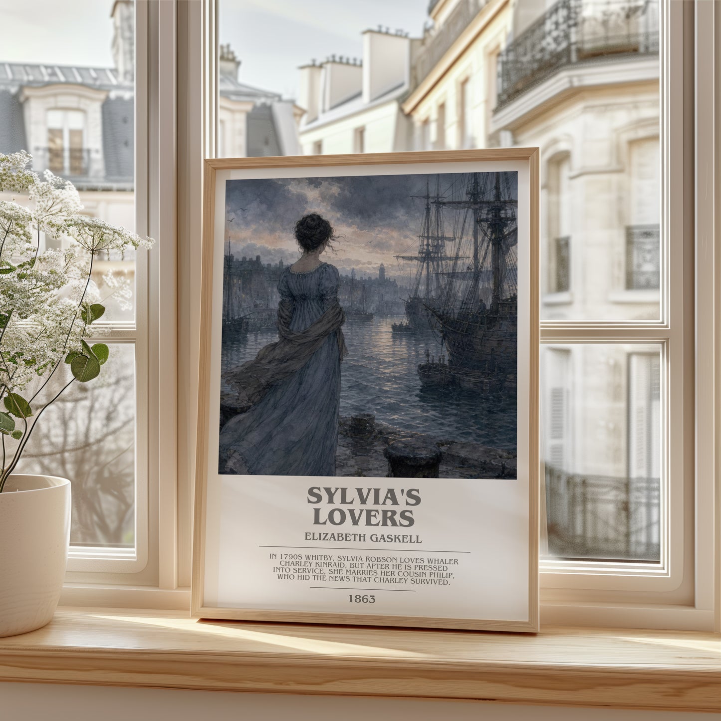 Sylvia'S Lovers bookish poster colour and style options – Elizabeth Gaskell book art