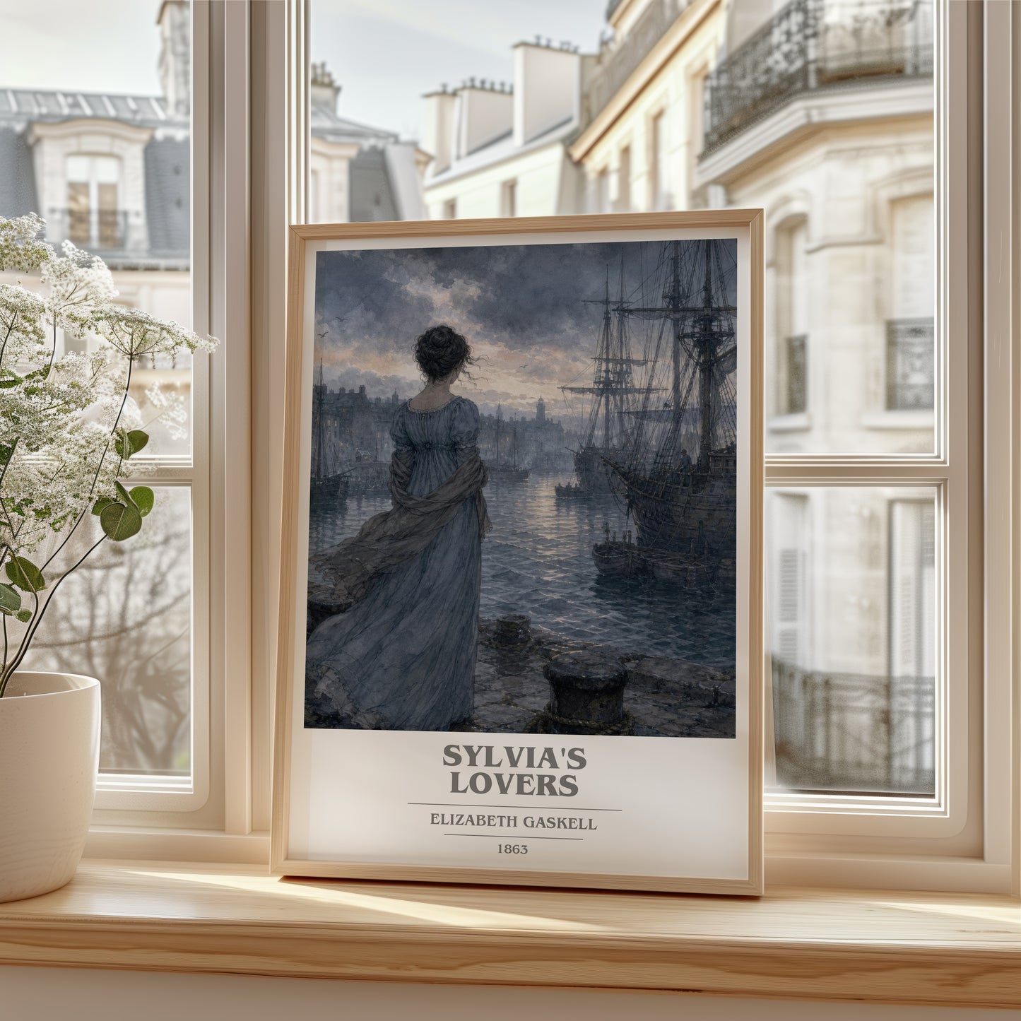 Sylvia'S Lovers book cover poster colour and style options – Elizabeth Gaskell book art