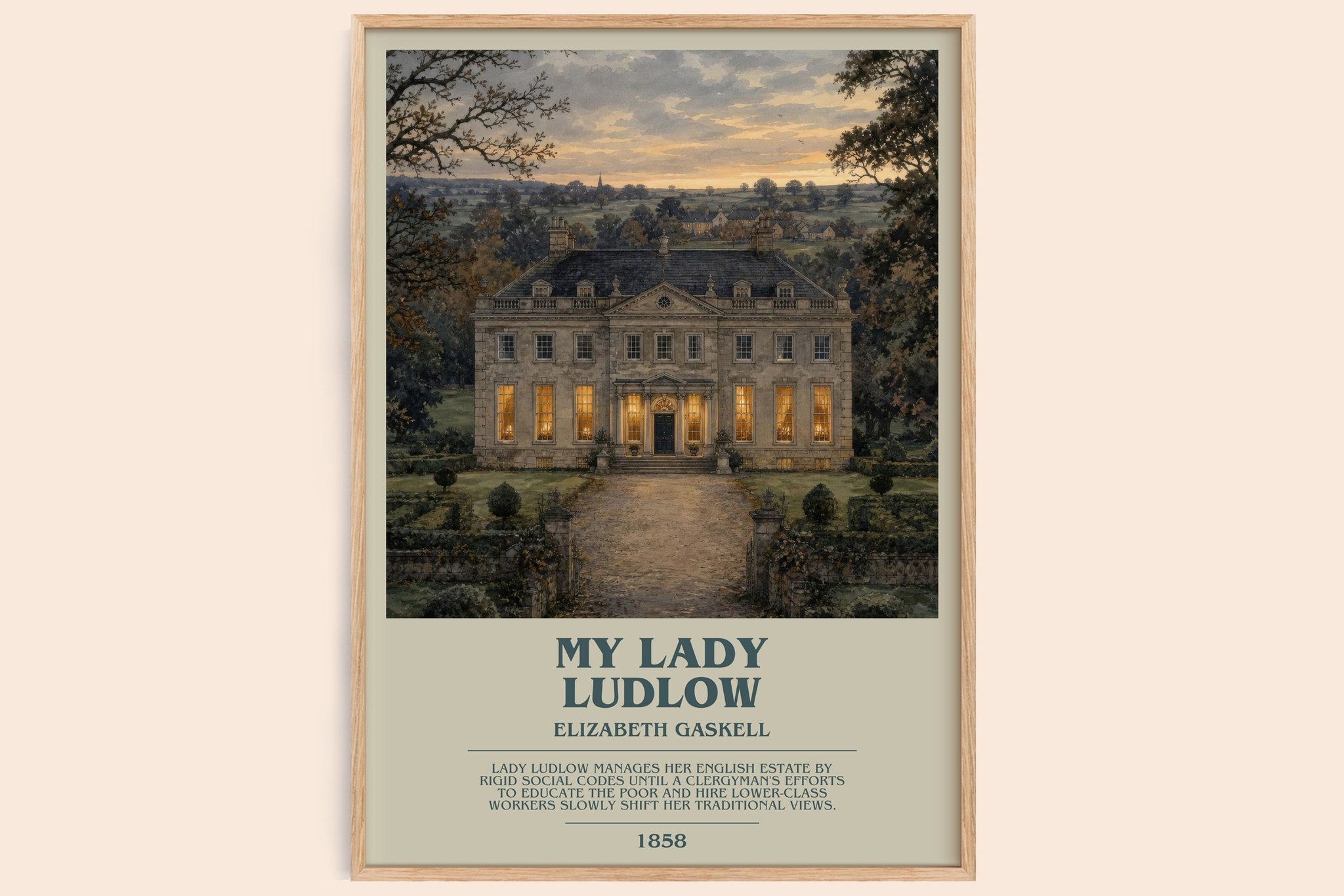 My Lady Ludlow Bookish Wall Art by Elizabeth Gaskell