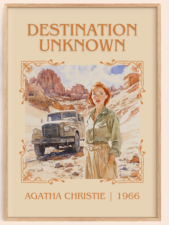 Destination Unknown Classic Book Art Print by Agatha Christie